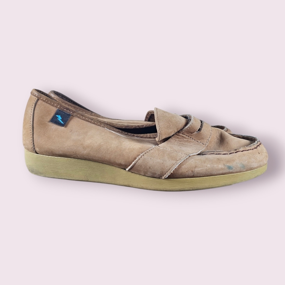 Red Wings Leather Western Boho Workwear Tan Brown Loafers Mocassins‎ Sz 9.5 D